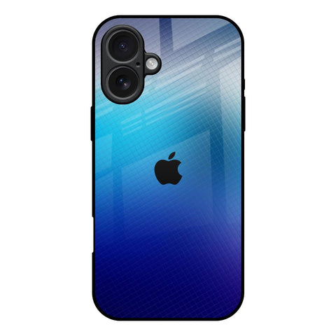 Blue Rhombus Pattern iPhone 17 Glass Back Cover Online