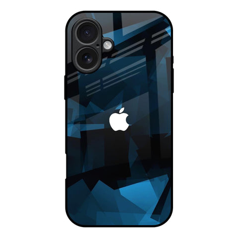 Polygonal Blue Box iPhone 17 Glass Back Cover Online