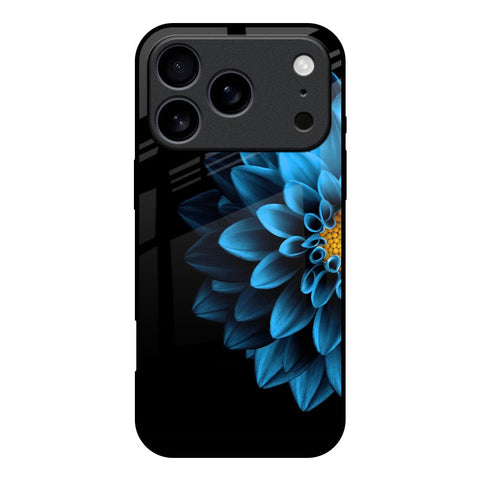 Half Blue Flower iPhone 17 Pro Glass Back Cover Online