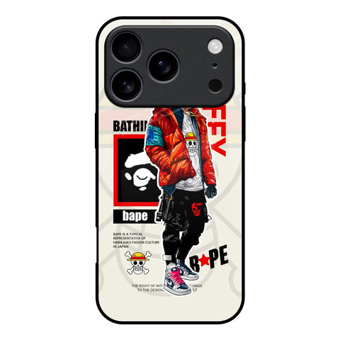 Bape Luffy iPhone 17 Pro Glass Back Cover Online