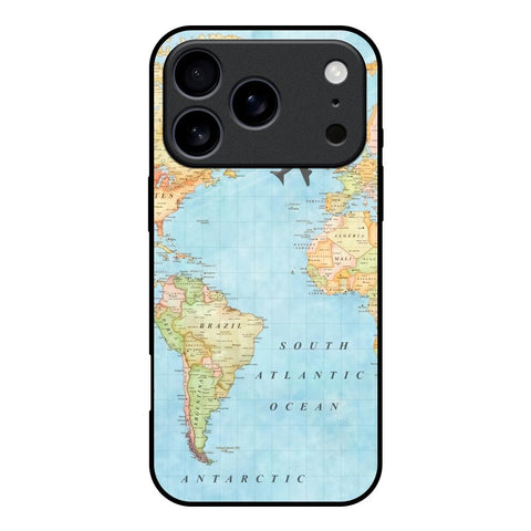 Travel Map iPhone 17 Pro Glass Back Cover Online