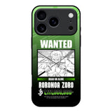 Zoro Wanted iPhone 17 Pro Glass Back Cover Online