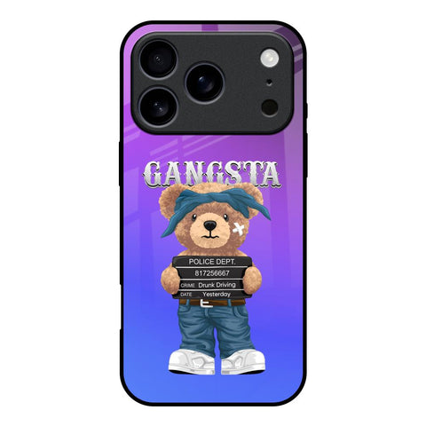 Gangsta Bear iPhone 17 Pro Glass Back Cover Online
