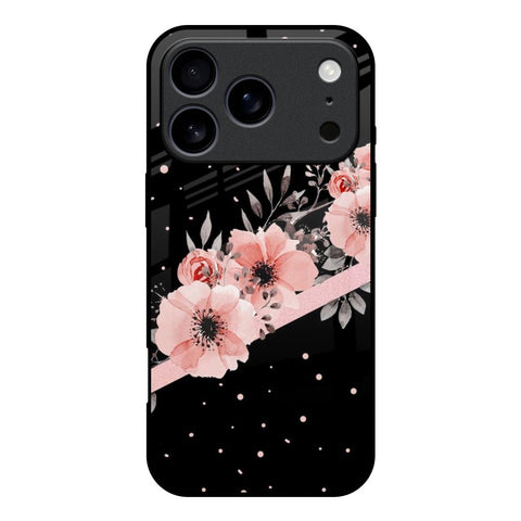 Floral Black Band iPhone 17 Pro Glass Back Cover Online