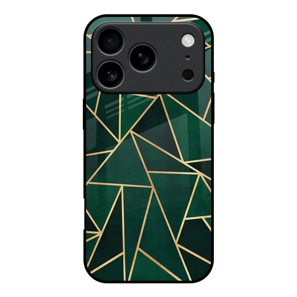 Abstract Green iPhone 17 Pro Glass Back Cover Online