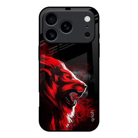 Red Angry Lion iPhone 17 Pro Glass Back Cover Online