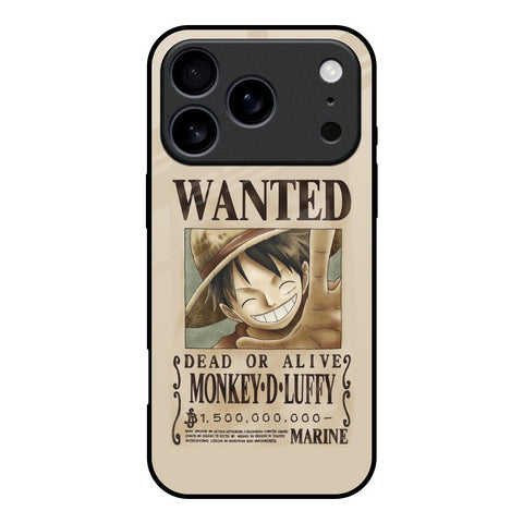 Luffy Wanted iPhone 17 Pro Glass Back Cover Online