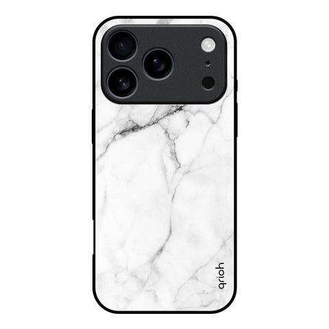 Modern White Marble iPhone 17 Pro Glass Back Cover Online