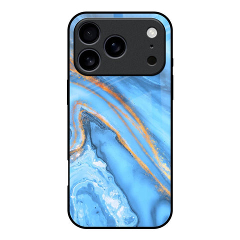 Vibrant Blue Marble iPhone 17 Pro Glass Back Cover Online