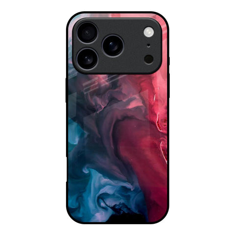 Blue & Red Smoke iPhone 17 Pro Glass Back Cover Online