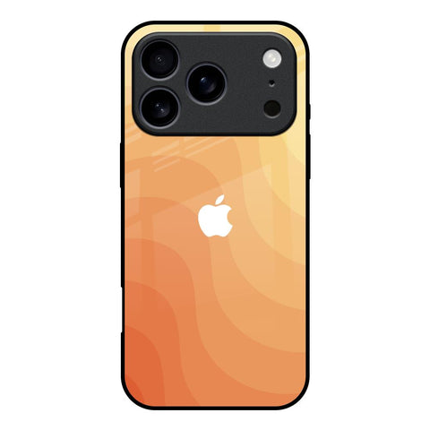 Orange Curve Pattern iPhone 17 Pro Glass Back Cover Online