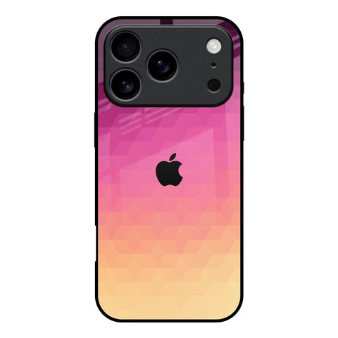 Geometric Pink Diamond iPhone 17 Pro Glass Back Cover Online
