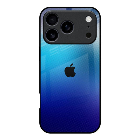 Blue Rhombus Pattern iPhone 17 Pro Glass Back Cover Online