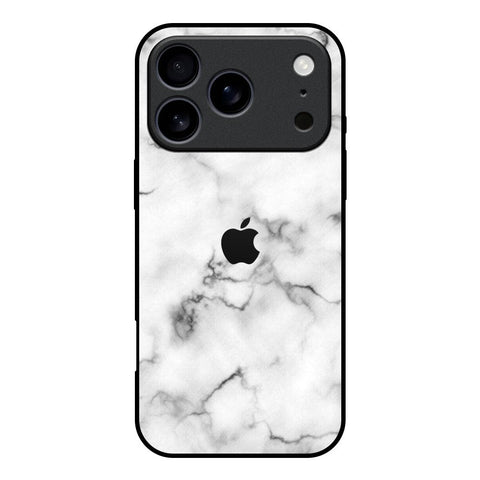 Satin White Marble iPhone 17 Pro Glass Back Cover Online
