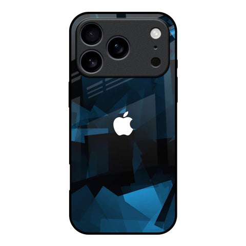 Polygonal Blue Box iPhone 17 Pro Glass Back Cover Online
