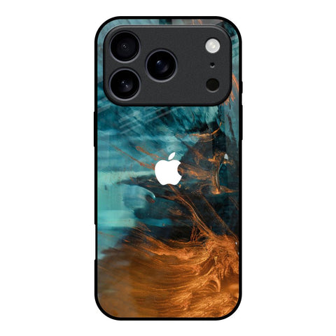 Golden Splash iPhone 17 Pro Glass Back Cover Online