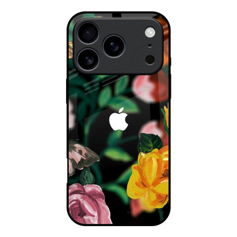Flowers & Butterfly iPhone 17 Pro Glass Back Cover Online