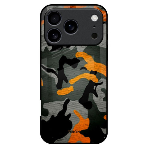 Camouflage Orange iPhone 17 Pro Max Glass Back Cover Online