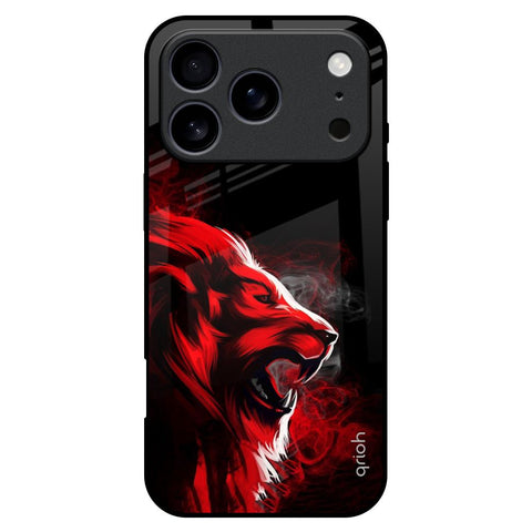 Red Angry Lion iPhone 17 Pro Max Glass Back Cover Online