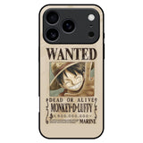 Luffy Wanted iPhone 17 Pro Max Glass Back Cover Online