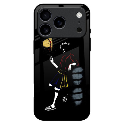 Luffy Line Art iPhone 17 Pro Max Glass Back Cover Online