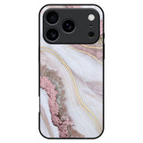Pink & Gold Gllitter Marble iPhone 17 Pro Max Glass Back Cover Online