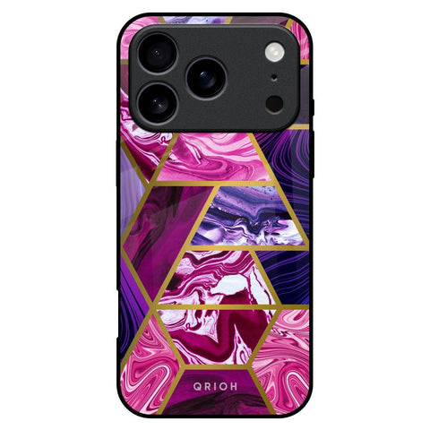 Electroplated Geometric Marble iPhone 17 Pro Max Glass Back Cover Online