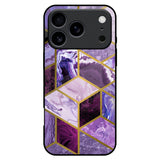 Purple Rhombus Marble iPhone 17 Pro Max Glass Back Cover Online