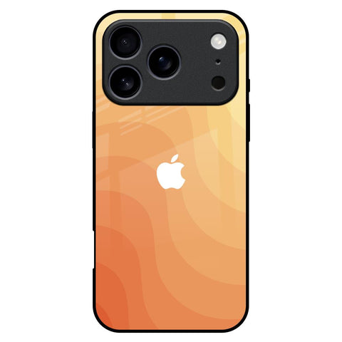 Orange Curve Pattern iPhone 17 Pro Max Glass Back Cover Online