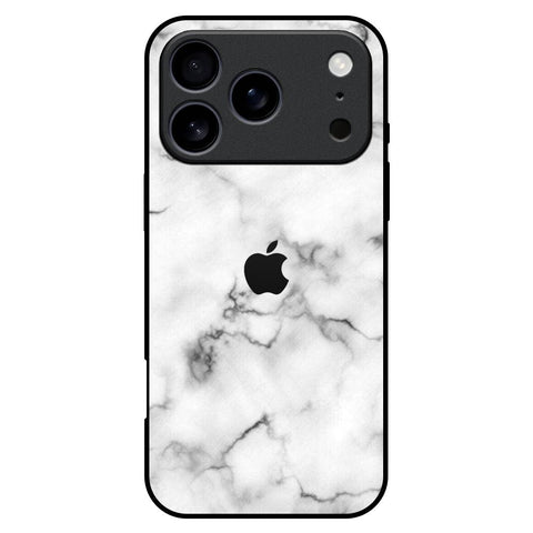 Satin White Marble iPhone 17 Pro Max Glass Back Cover Online