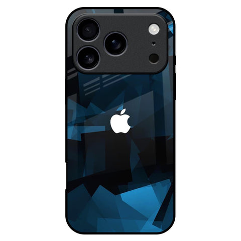 Polygonal Blue Box iPhone 17 Pro Max Glass Back Cover Online