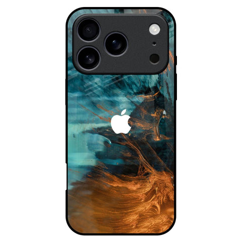 Golden Splash iPhone 17 Pro Max Glass Back Cover Online