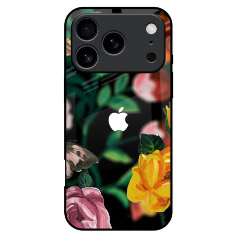 Flowers & Butterfly iPhone 17 Pro Max Glass Back Cover Online