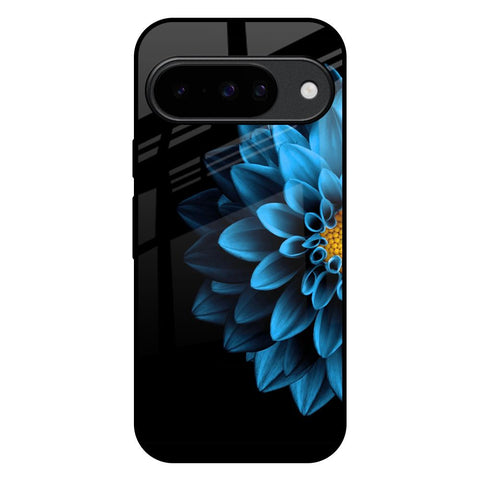 Half Blue Flower Google Pixel 10 5G Glass Back Cover Online