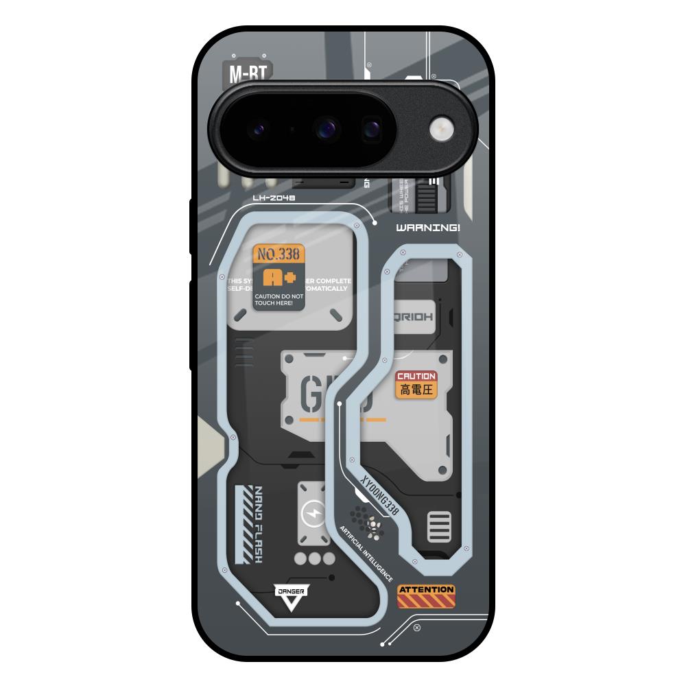 Retro Futuristic Google Pixel 10 5G Glass Back Cover Online
