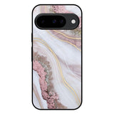 Pink & Gold Gllitter Marble Google Pixel 10 5G Glass Back Cover Online
