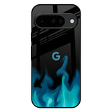 Teal Flames Google Pixel 10 5G Glass Back Cover Online