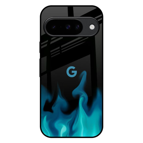 Teal Flames Google Pixel 10 5G Glass Back Cover Online