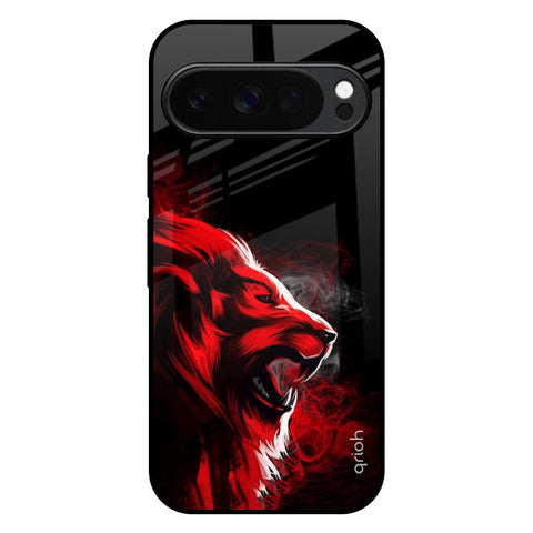 Red Angry Lion Google Pixel 10 Pro 5G Glass Back Cover Online
