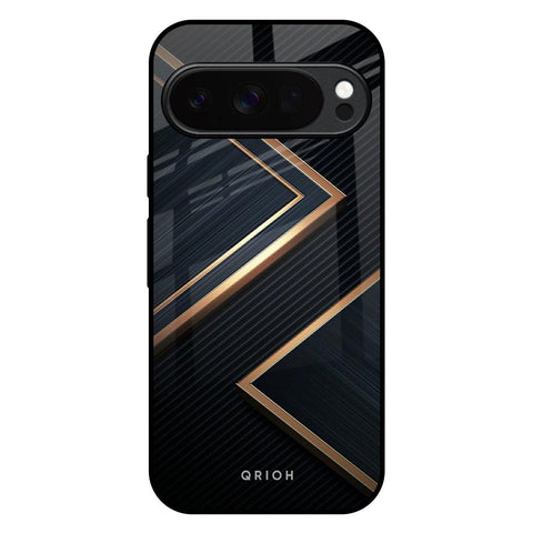 Sleek Golden & Navy Google Pixel 10 Pro 5G Glass Back Cover Online