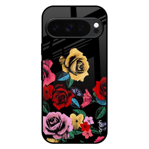 Floral Decorative Google Pixel 10 Pro XL 5G Glass Back Cover Online