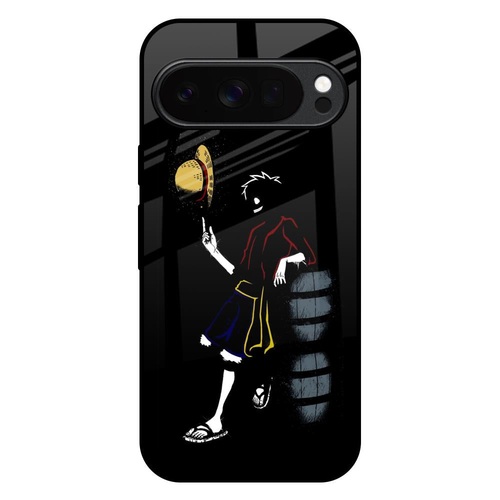 Luffy Line Art Google Pixel 10 Pro XL 5G Glass Back Cover Online
