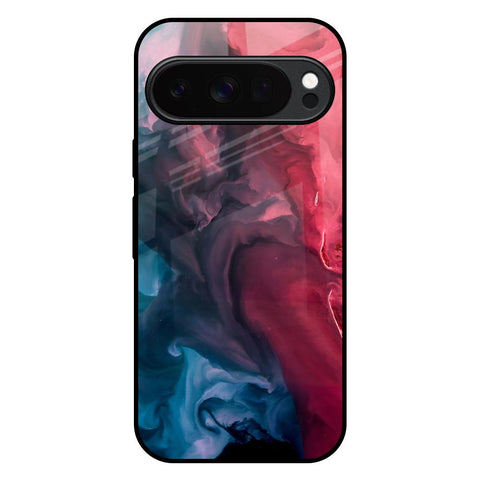 Blue & Red Smoke Google Pixel 10 Pro XL 5G Glass Back Cover Online