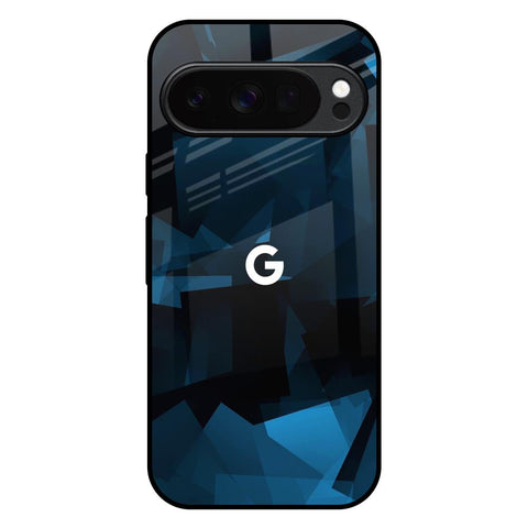 Polygonal Blue Box Google Pixel 10 Pro XL 5G Glass Back Cover Online