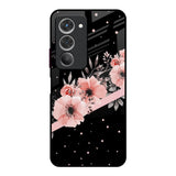 Floral Black Band Redmi 15 5G Glass Back Cover Online