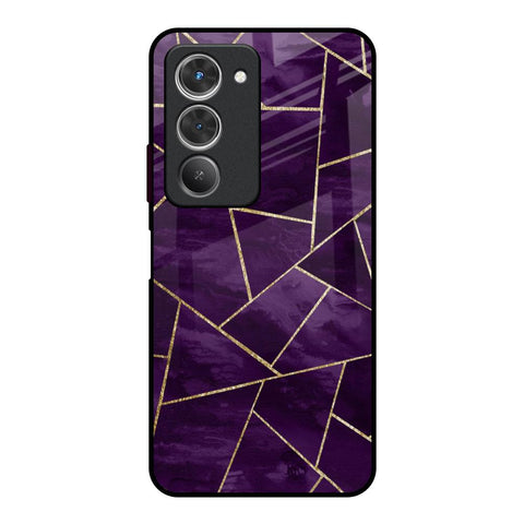 Geometric Purple Redmi 15 5G Glass Back Cover Online