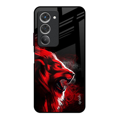 Red Angry Lion Redmi 15 5G Glass Back Cover Online