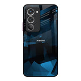 Polygonal Blue Box Redmi 15 5G Glass Back Cover Online