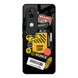 Danger Signs Vivo V40e 5G Glass Back Cover Online
