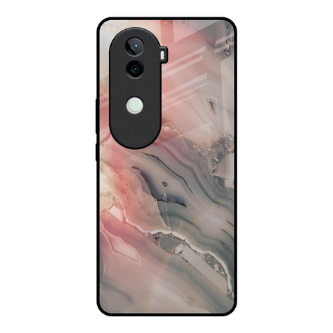 Pink And Grey Marble Vivo V40e 5G Glass Back Cover Online